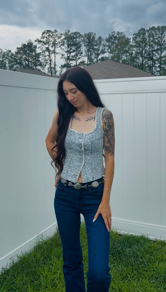 The Lainey Denim Vest