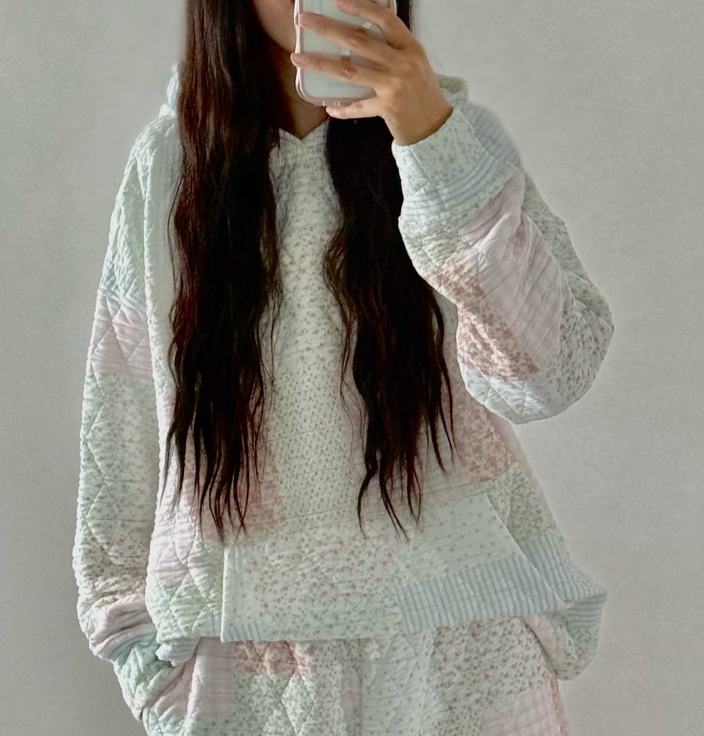 Quilted Pastel Hoodie