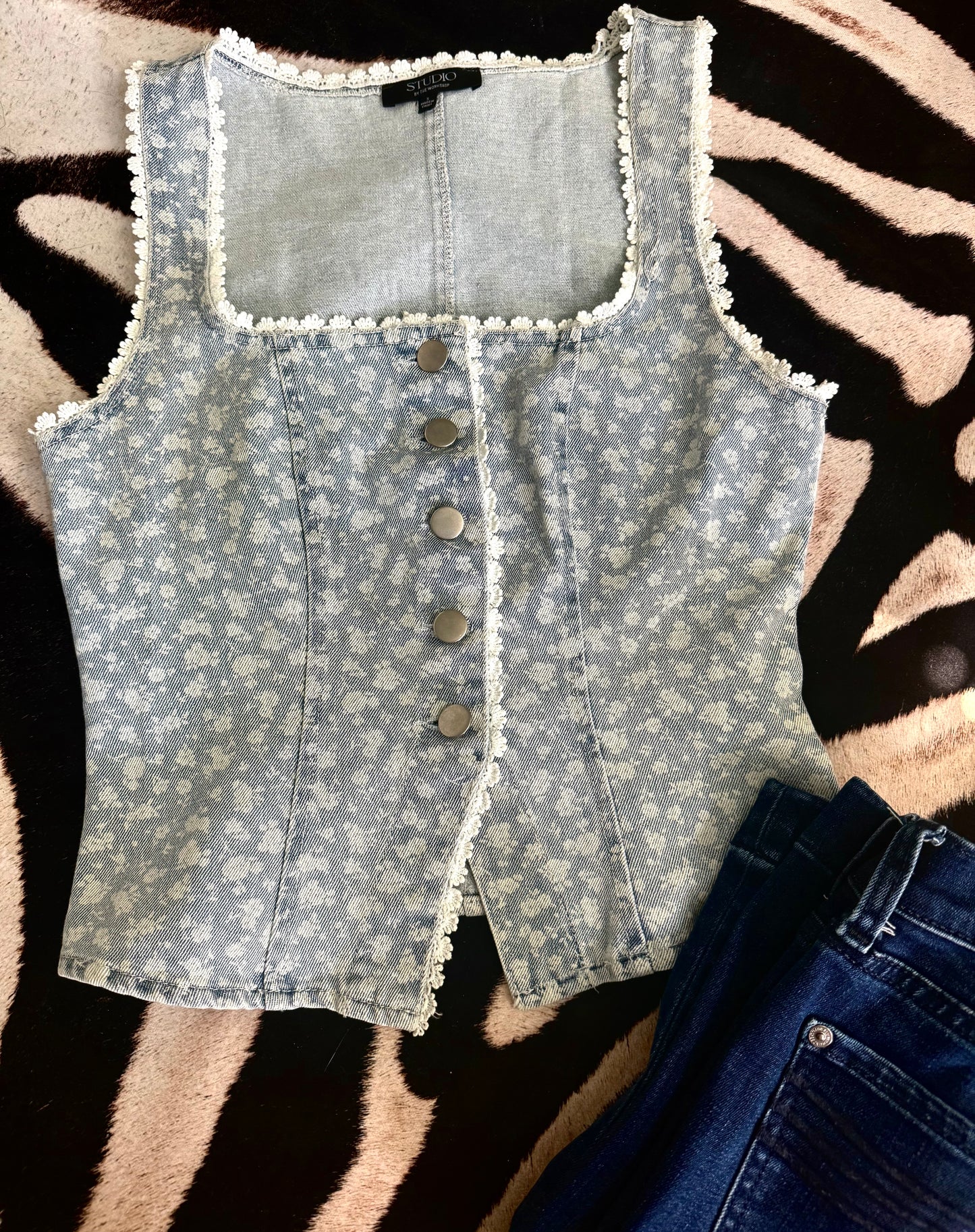 The Lainey Denim Vest