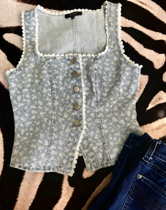 The Lainey Denim Vest