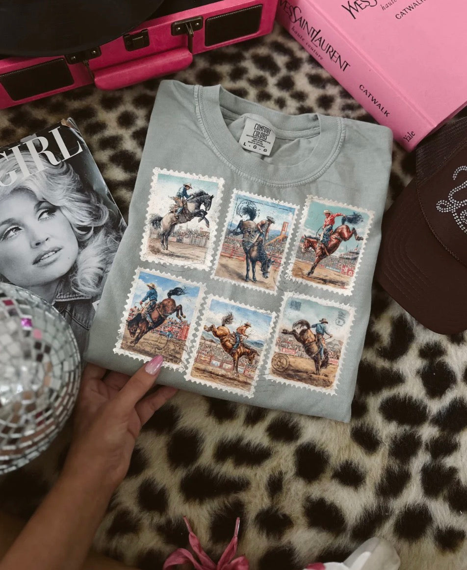 Rodeo Vintage Western Retro Stamps