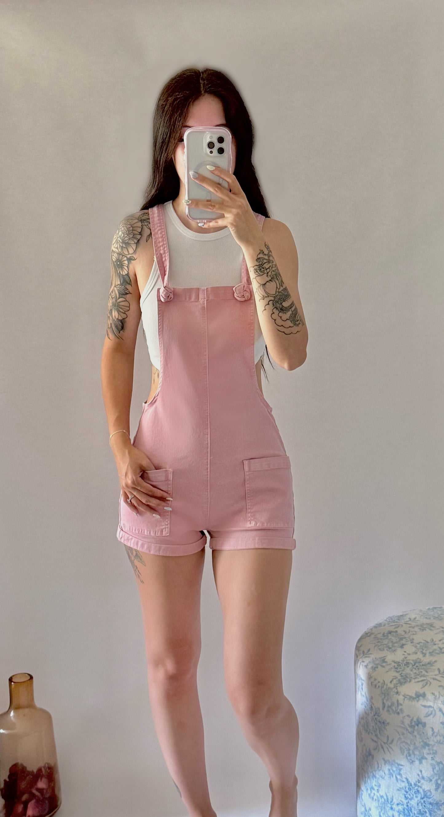 Denim Knotted Romper