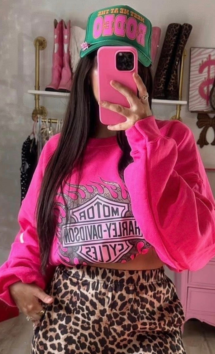 Boujee Flame Harley Tee/Crew