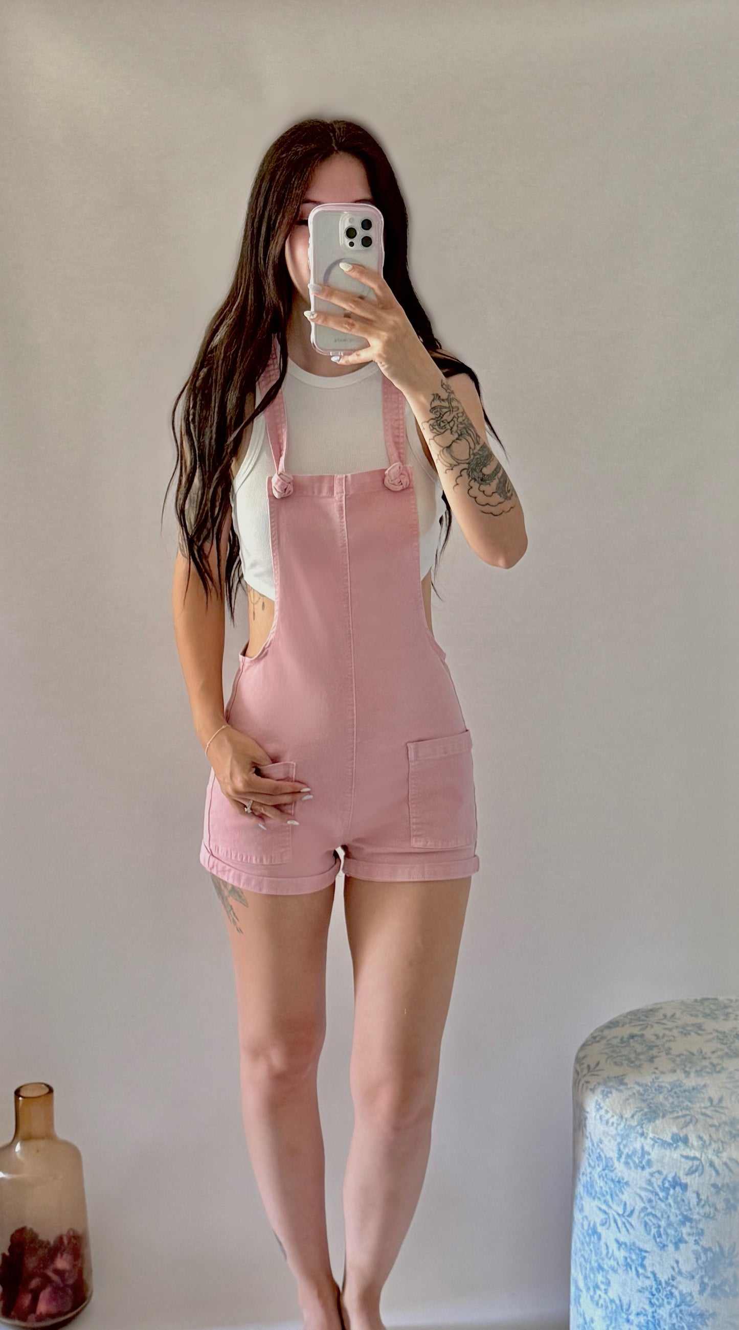 Denim Knotted Romper