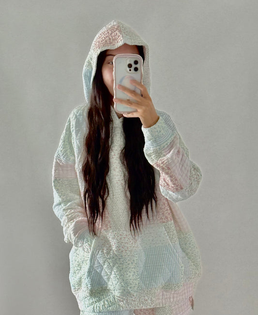 Quilted Pastel Hoodie