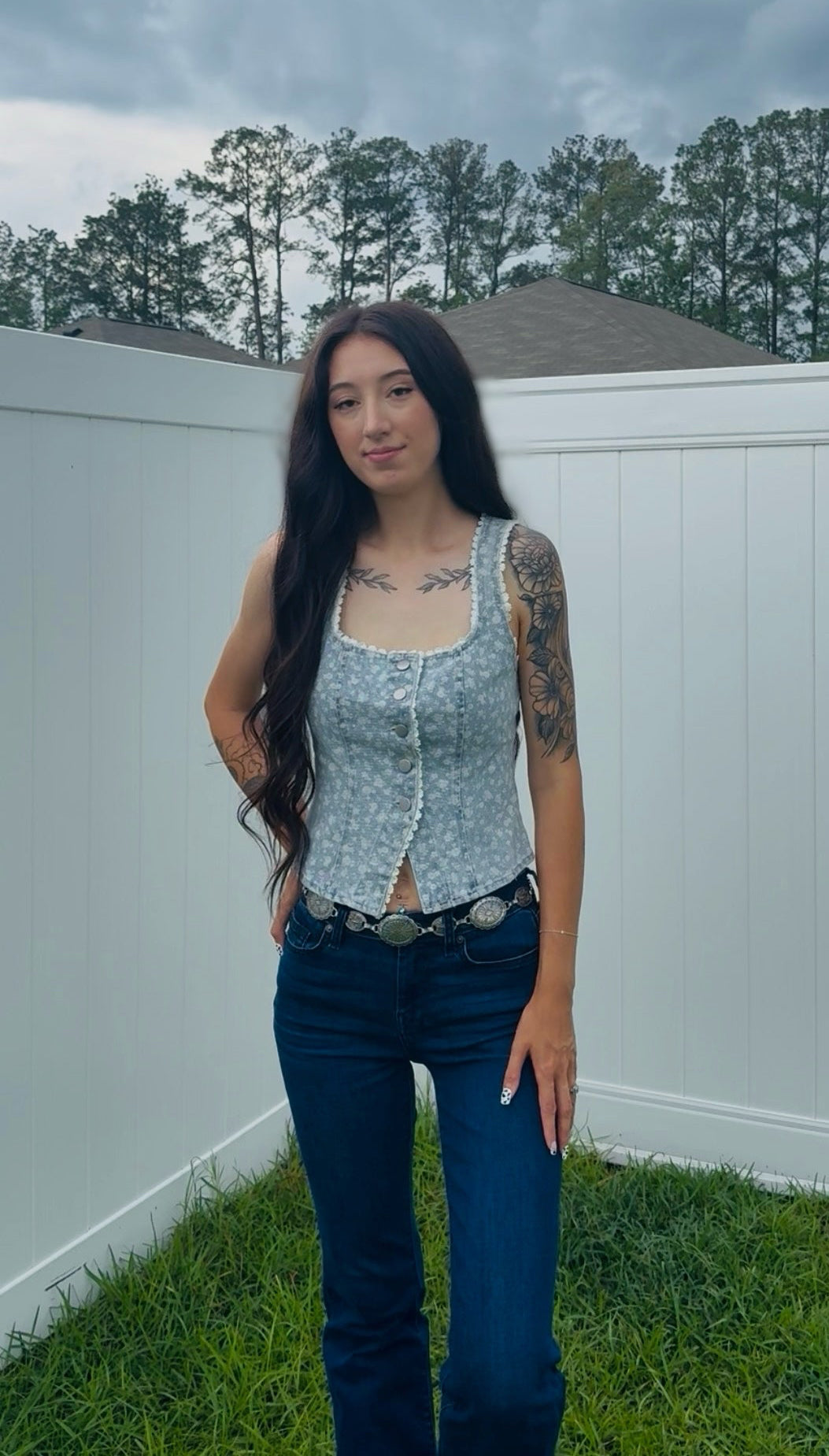 The Lainey Denim Vest