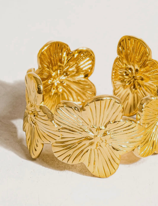 Josie Flower Ring | Adjustable Ring