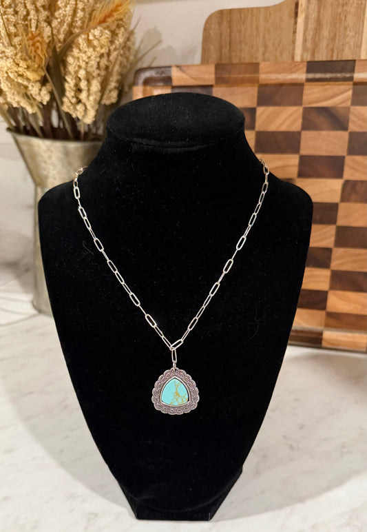 Turquoise Drop Necklace